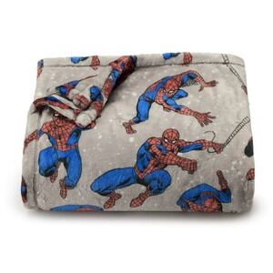 MARVEL'S The Spider-Man The Big One Gray Oversized Fleece Throw - 5' x 6' New